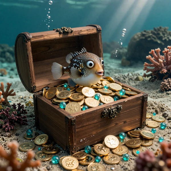 Professioneller Live-Casino-Tisch mit Dealerin und Unterwasser-Ambiente bei Fugu Casino